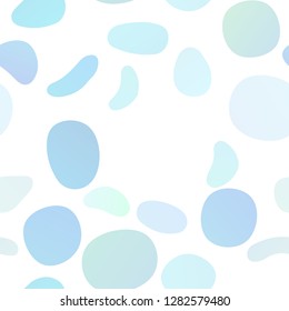 Light BLUE vector seamless layout with circle spots. Abstract illustration with colored bubbles in nature style. Trendy design for wallpaper, fabric makers.