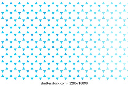 Light BLUE vector seamless layout with lines, triangles. Triangles on abstract background with colorful gradient. Pattern for design of window blinds, curtains.
