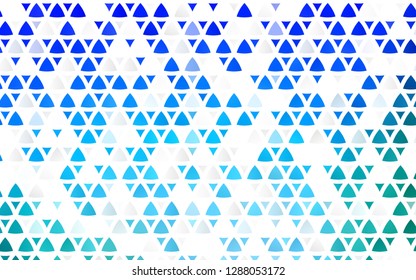 Light BLUE vector seamless layout with lines, triangles. Decorative design in abstract style with triangles. Template for business cards, websites.