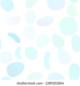 Light BLUE vector seamless layout with circle spots. Blurred bubbles on abstract backdrop with colorful gradient. Template for business cards, websites.