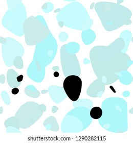 Light BLUE vector seamless layout with circle shapes. Illustration with set of shining colorful abstract circles. Texture for window blinds, curtains.
