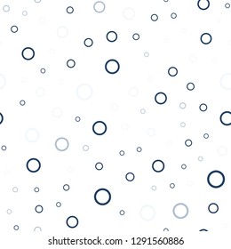 Light BLUE vector seamless layout with circle shapes. Beautiful colored illustration with blurred circles in nature style. Pattern can be used for beautiful websites.