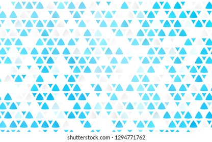 Light BLUE vector seamless layout with lines, triangles. Modern abstract illustration with colorful triangles. Trendy design for wallpaper, fabric makers.