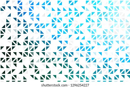 Light BLUE vector seamless layout with lines, triangles. Glitter abstract illustration with triangular shapes. Pattern for design of window blinds, curtains.