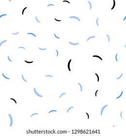 Light BLUE vector seamless layout with curved lines. Colorful illustration in simple style with gradient. Pattern for your business design.