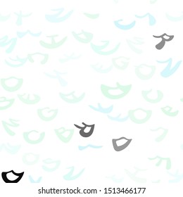 Light BLUE vector seamless layout with latin alphabet. Abstract illustration with colored latin alphabet. Pattern for trendy fabric, wallpapers.