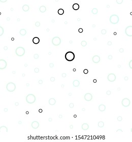 Light BLUE vector seamless layout with circle shapes. Blurred decorative design in abstract style with bubbles. Pattern can be used for beautiful websites.