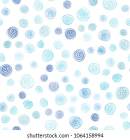 Light BLUE vector seamless natural elegant pattern. New colorful illustration in doodle style with flowers. The textured pattern can be used for website.