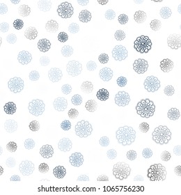 Light BLUE vector seamless natural elegant template. Brand-new colored illustration in blurry style with flowers. Brand-new design for your business.