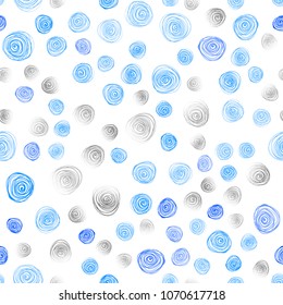 Light BLUE vector seamless natural elegant background. Shining colored illustration with flowers in doodle style. Completely new template for your brand book.