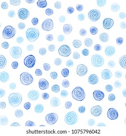 Light BLUE vector seamless natural elegant template. Decorative illustration with doodles on abstract template. Pattern for heads of websites and designs.