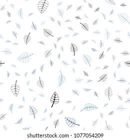 Light BLUE vector seamless  natural abstract template. Decorative illustration with doodles on abstract template. Elegant pattern for a brand book.