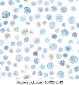 Light BLUE vector seamless natural elegant pattern. An elegant bright illustration with flowers in Natural style. Brand-new design for your business.