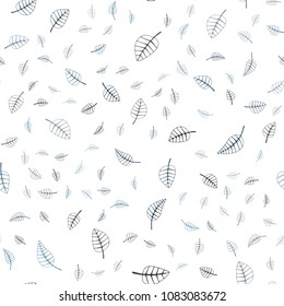 Light BLUE vector seamless  natural elegant artwork. Decorative illustration with doodles on abstract template. Pattern for heads of websites and designs.