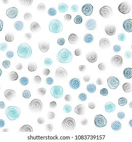 Light BLUE vector seamless natural abstract template. Doodle illustration of flowers in Origami style with gradient. Brand-new design for your business.
