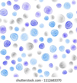 Light BLUE vector seamless natural abstract design. Creative illustration in blurred style with flowers. Hand painted design for web, leaflet, textile.