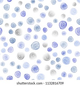 Light BLUE vector seamless natural abstract background. An elegant bright illustration with flowers in Natural style. Hand painted design for web, leaflet, textile.