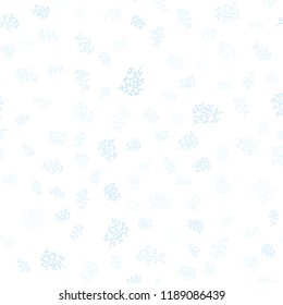 Light BLUE vector seamless natural pattern with leaves, branches. Modern abstract illustration with leaves and branches. Design for textile, fabric, wallpapers.