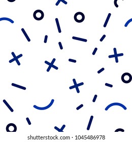 Light BLUE vector seamless pattern with abstract lines. Seamless Illustration with set of abstact gradient lines. Design for textile, fabric, wallpapers.