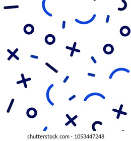 Light BLUE vector seamless pattern with abstract lines. Trendy seamless illustration with abstract lines. Pattern for design of window blinds, curtains.