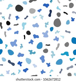 Light BLUE vector seamless pattern with bubble shapes. Shining illustration, which consist of blurred lines, circles. A completely new memphis design for your business.