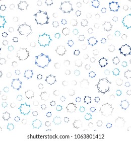 Light BLUE vector seamless  pattern with spheres. Modern abstract illustration with colorful water drops. Completely new template for your brand book.