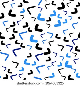 Light BLUE vector seamless  pattern with lava shapes. Modern gradient abstract illustration with bandy lines. A new texture for your  ad, booklets, leaflets.