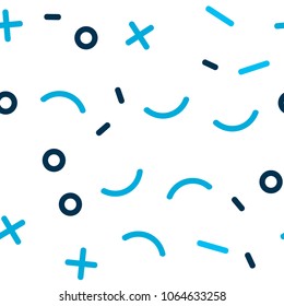 Light BLUE vector seamless pattern with abstract lines. Illustration with repetition of lines on white background. Pattern for design of fabric, wallpapers.