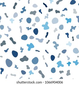 Light BLUE vector seamless pattern with liquid shapes. A vague circumflex abstract illustration with gradient. Marble design for your web site.