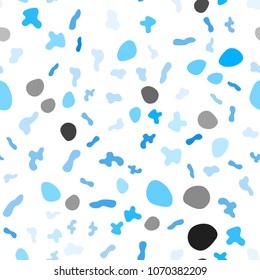 Light BLUE vector seamless pattern with lamp shapes. A completely new color illustration in marble style. The template for cell phone backgrounds.