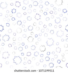 Light BLUE vector seamless  pattern with spheres. Blurred decorative design in abstract style with bubbles. Pattern can be used as texture of wallpapers.