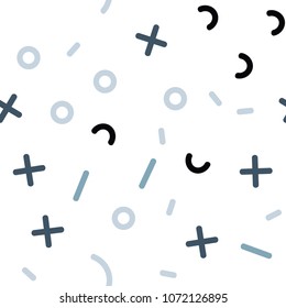 Light BLUE vector seamless pattern with abstract lines. Trendy seamless illustration with abstract lines. Template for business cards, websites.