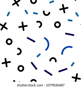 Light BLUE vector seamless pattern with abstract lines. Seamless Illustration with set of abstact gradient lines. Design for textile, fabric, wallpapers.