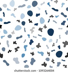 Light BLUE vector seamless pattern with bent lines. Shining crooked illustration in marble style. Pattern for your business design.