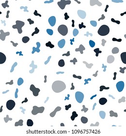 Light BLUE vector seamless pattern with curved circles. A sample with blurred bubble shapes. New composition for your brand book.