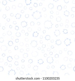 Light BLUE vector seamless pattern with spheres. Glitter abstract illustration with blurred drops of rain. Beautiful design for your business advert.