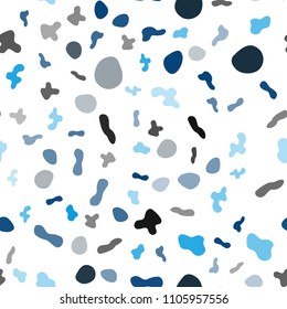 Light BLUE vector seamless pattern with bubble shapes. An elegant bright illustration with gradient. Marble design for your web site.