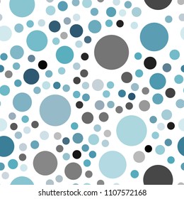 Light BLUE vector seamless pattern with spheres. Modern abstract illustration with colorful water drops. Pattern can be used as texture of wallpapers.