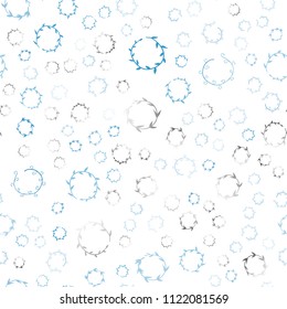 Light BLUE vector seamless pattern with spheres. Blurred decorative design in abstract style with bubbles. Pattern can be used for ads, leaflets.