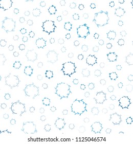 Light BLUE vector seamless pattern with spheres. Blurred decorative design in abstract style with bubbles. Pattern can be used for beautiful websites.