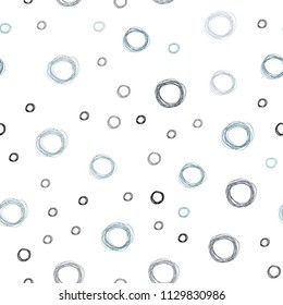 Light BLUE vector seamless pattern with spheres. Beautiful colored illustration with blurred circles in nature style. Completely new template for your brand book.