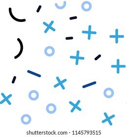 Light BLUE vector seamless pattern with abstract lines. Seamless gradient abstract lines on white background. Template for business cards, websites.