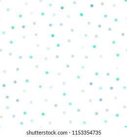 Light BLUE vector seamless pattern with spheres. Modern abstract illustration with colorful water drops. Completely new template for your brand book.