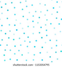 Light BLUE vector seamless pattern with spheres. Illustration with set of shining colorful abstract circles. The pattern can be used for beautiful websites.