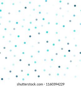 Light BLUE vector seamless pattern with spheres. Beautiful colored illustration with blurred circles in nature style. The pattern can be used for aqua ad, booklets.