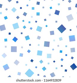 Light BLUE vector seamless pattern in square style. Illustration with set of colorful rectangles. The template can be used as a background.