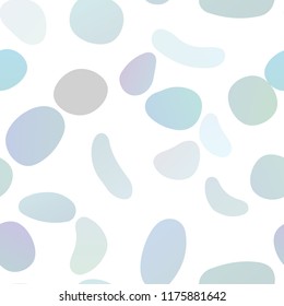 Light BLUE vector seamless pattern with spheres. Colorful illustration with blurred circles in nature style. Pattern for design of window blinds, curtains.