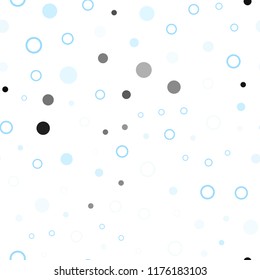 Light BLUE vector seamless pattern with spheres. Blurred decorative design in abstract style with bubbles. Trendy design for wallpaper, fabric makers.