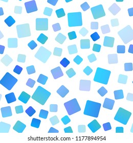Light BLUE vector seamless pattern in square style. Modern abstract illustration with colorful rectangles. Pattern for busines ad, booklets, leaflets