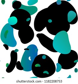 Light BLUE vector seamless pattern with spheres. Abstract illustration with colored bubbles in nature style. Trendy design for wallpaper, fabric makers.